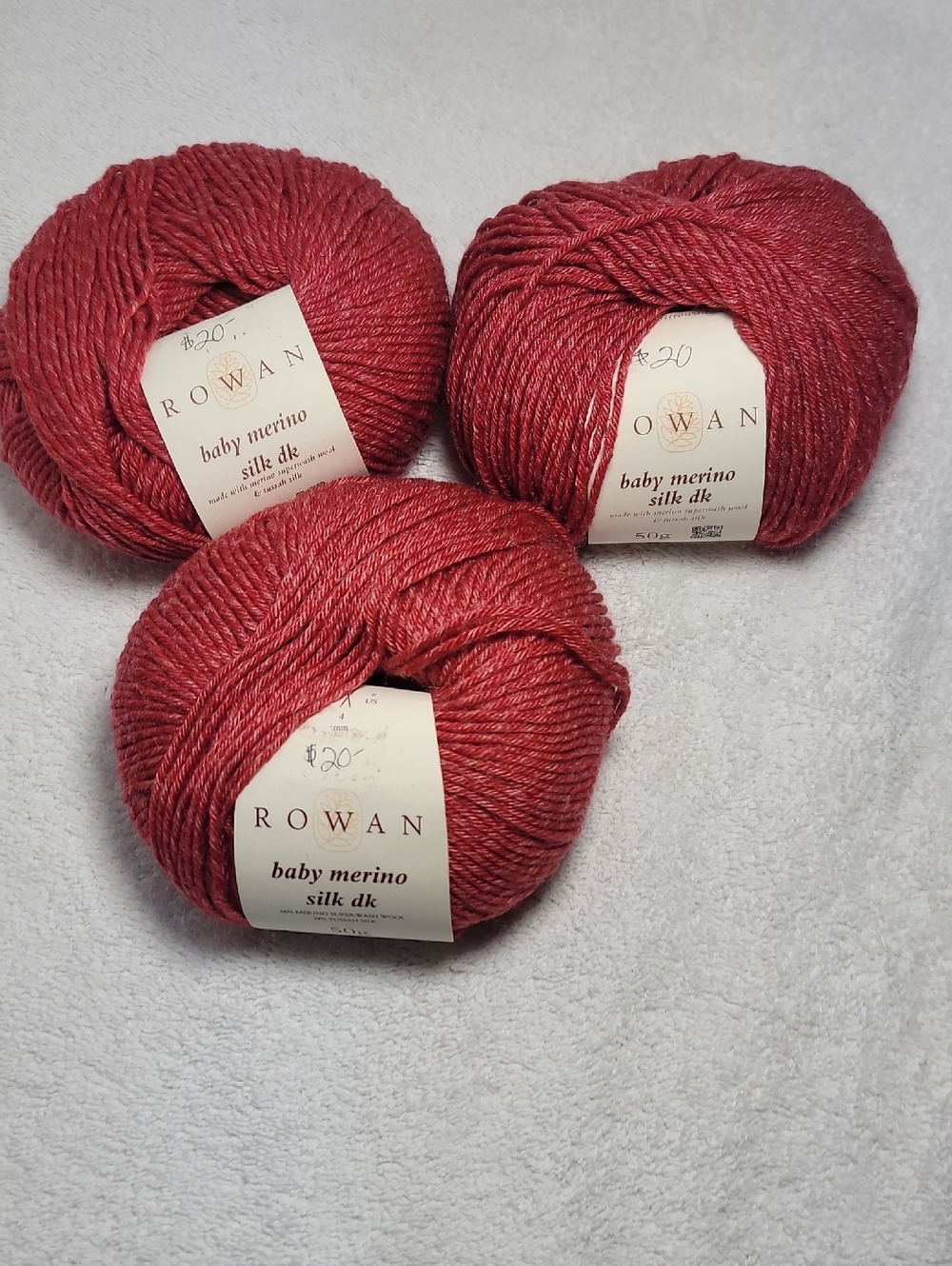 Rowan Baby Merino Silk DK Yarn - Strawberry (3 Balls)